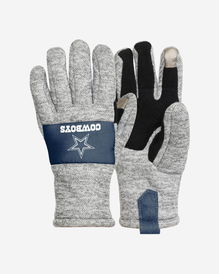 Dallas Cowboys Heather Grey Insulated Gloves FOCO S/M - FOCO.com