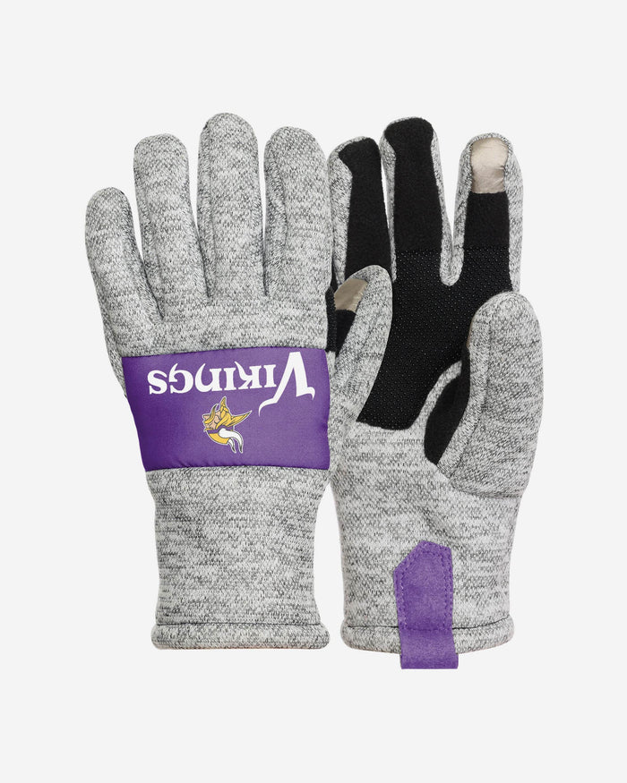 Minnesota Vikings Heather Grey Insulated Gloves FOCO S/M - FOCO.com