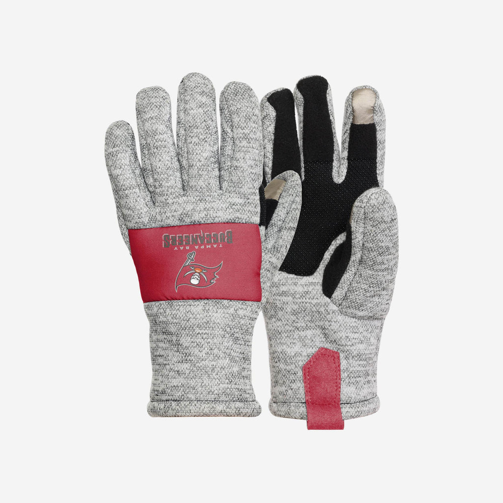 Tampa Bay Buccaneers Heather Grey Insulated Gloves FOCO S/M - FOCO.com