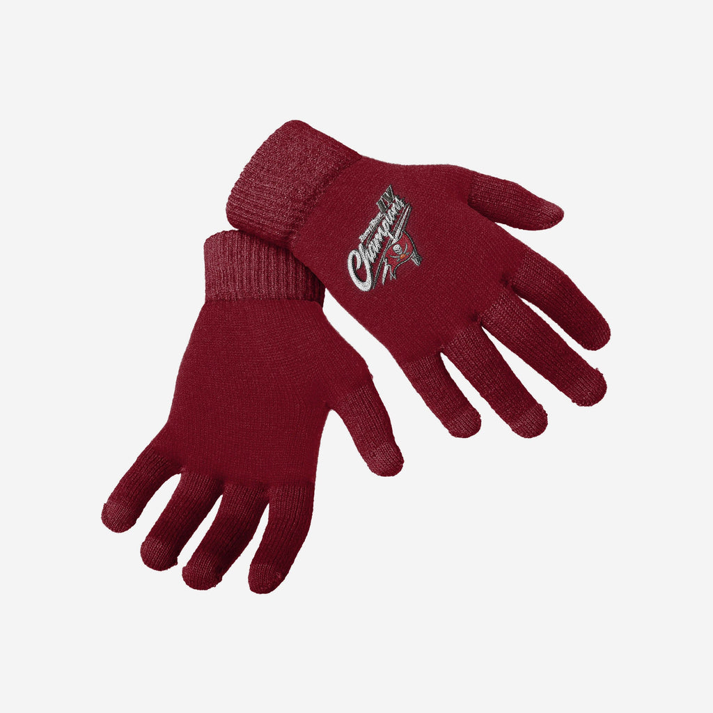 Tampa Bay Buccaneers Super Bowl LV Champions Knit Gloves FOCO - FOCO.com