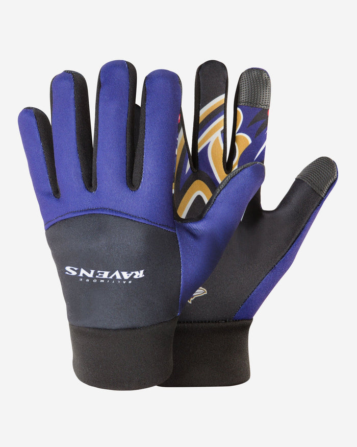 Baltimore Ravens Palm Logo Texting Gloves FOCO - FOCO.com