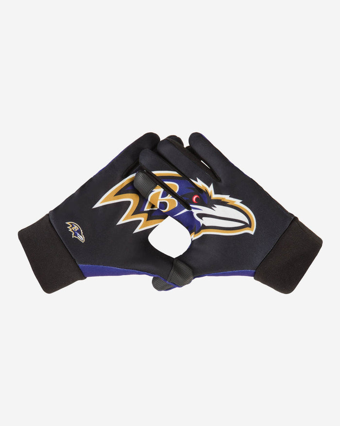 Baltimore Ravens Palm Logo Texting Gloves FOCO - FOCO.com