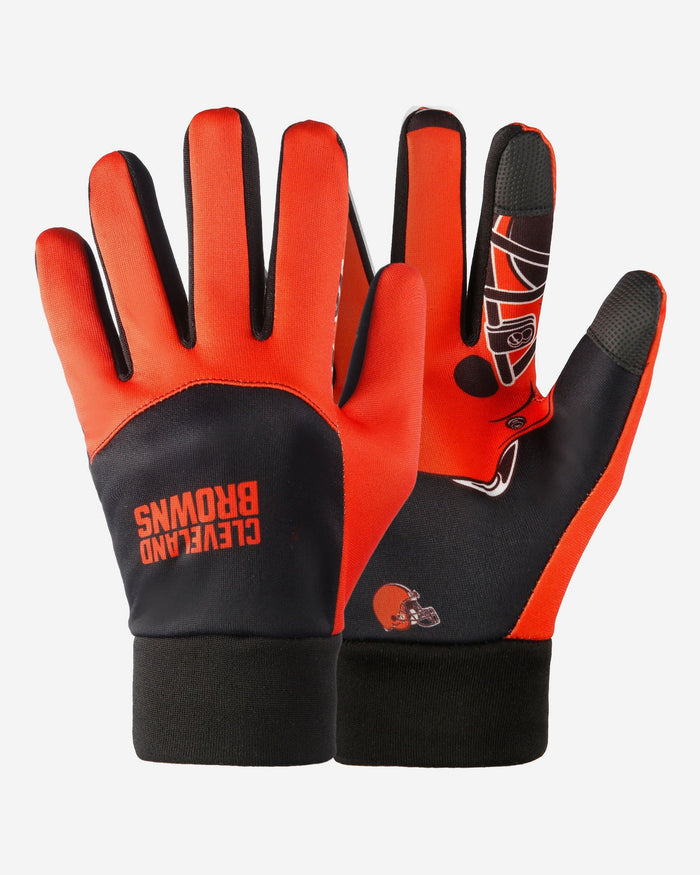 Cleveland Browns Palm Logo Texting Gloves FOCO - FOCO.com