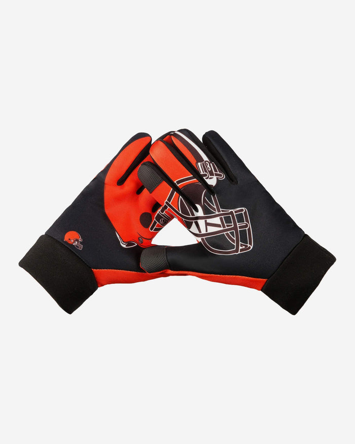 Cleveland Browns Palm Logo Texting Gloves FOCO - FOCO.com