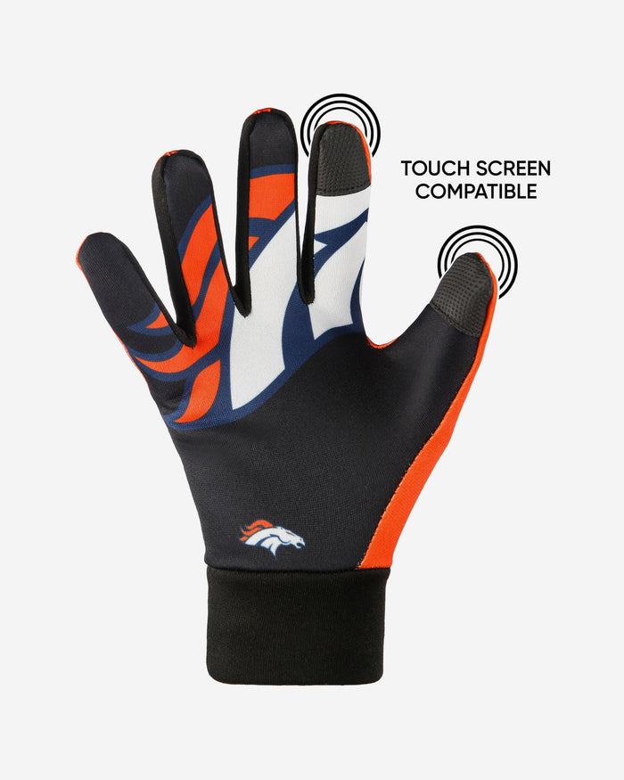 Denver Broncos Palm Logo Texting Gloves FOCO - FOCO.com