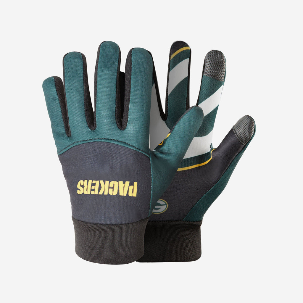 Green Bay Packers Palm Logo Texting Gloves FOCO - FOCO.com