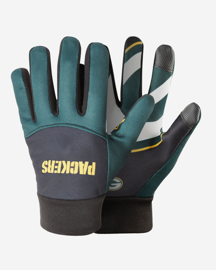 Green Bay Packers Palm Logo Texting Gloves FOCO - FOCO.com