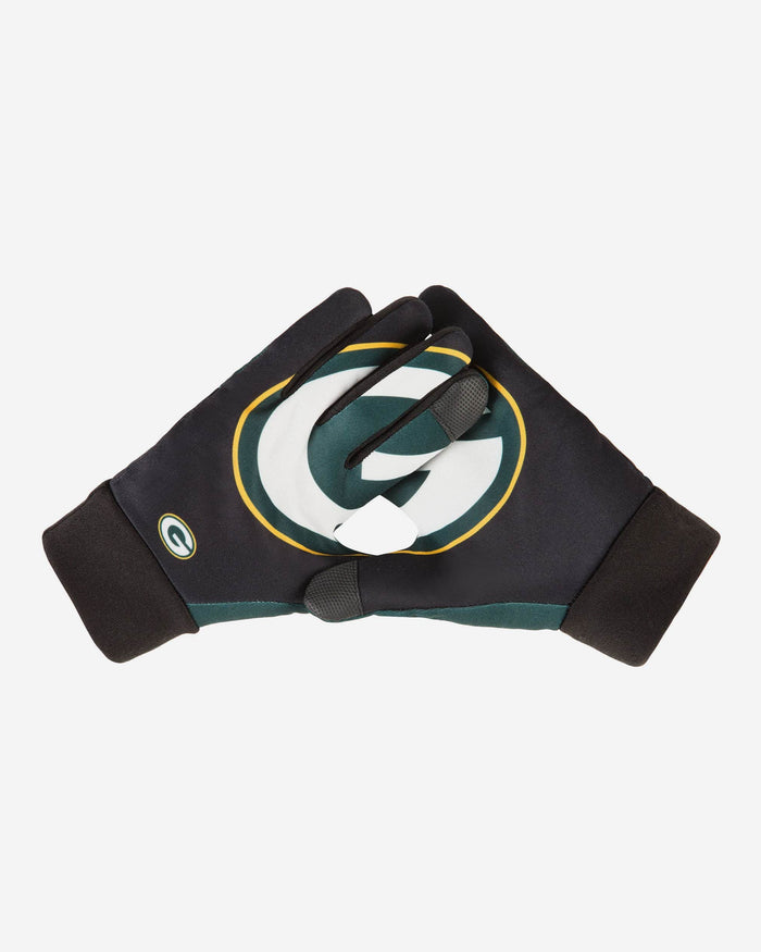 Green Bay Packers Palm Logo Texting Gloves FOCO - FOCO.com