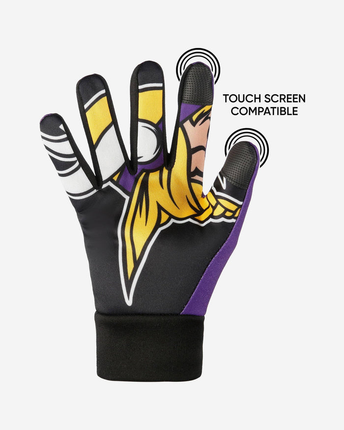 Minnesota Vikings Palm Logo Texting Gloves FOCO - FOCO.com