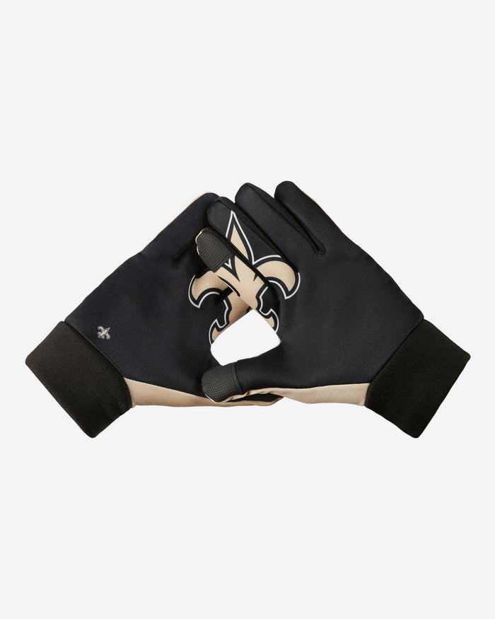 New Orleans Saints Palm Logo Texting Gloves FOCO - FOCO.com