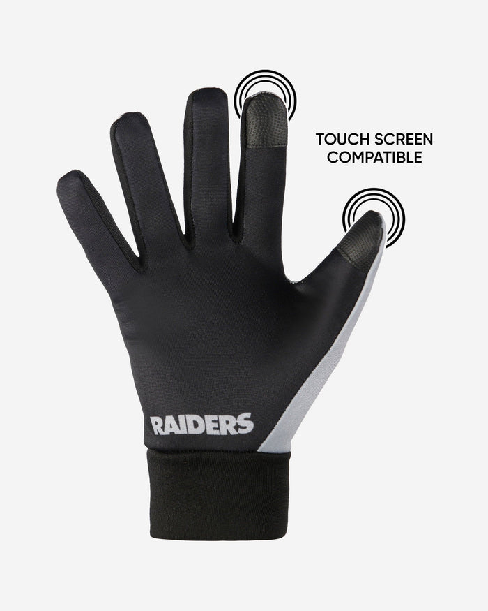 Las Vegas Raiders Palm Logo Texting Gloves FOCO - FOCO.com