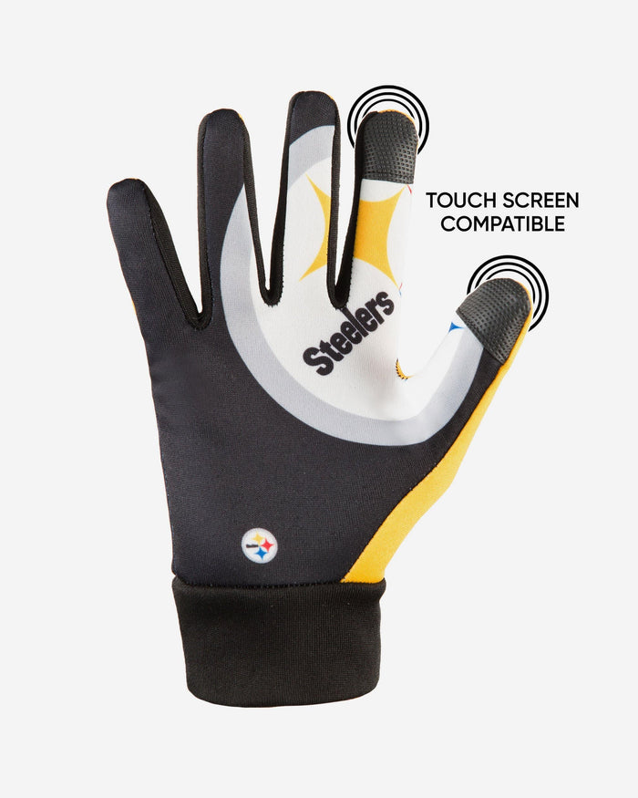 Pittsburgh Steelers Palm Logo Texting Gloves FOCO - FOCO.com