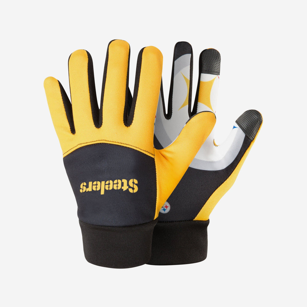 Pittsburgh Steelers Palm Logo Texting Gloves FOCO - FOCO.com