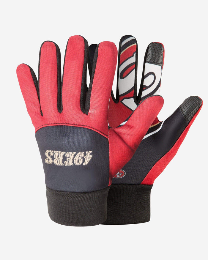 San Francisco 49ers Palm Logo Texting Gloves FOCO - FOCO.com