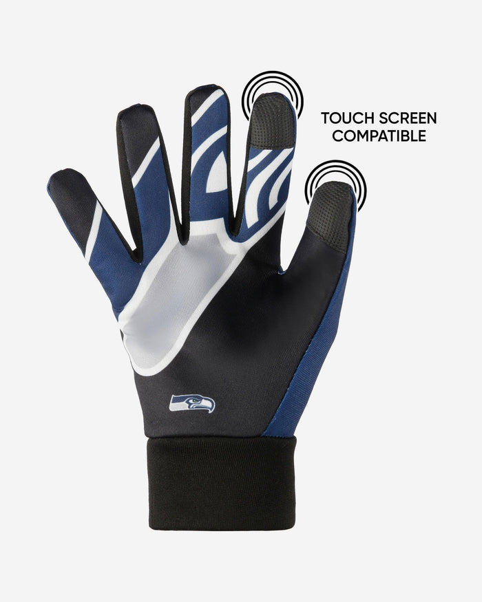 Seattle Seahawks Palm Logo Texting Gloves FOCO - FOCO.com