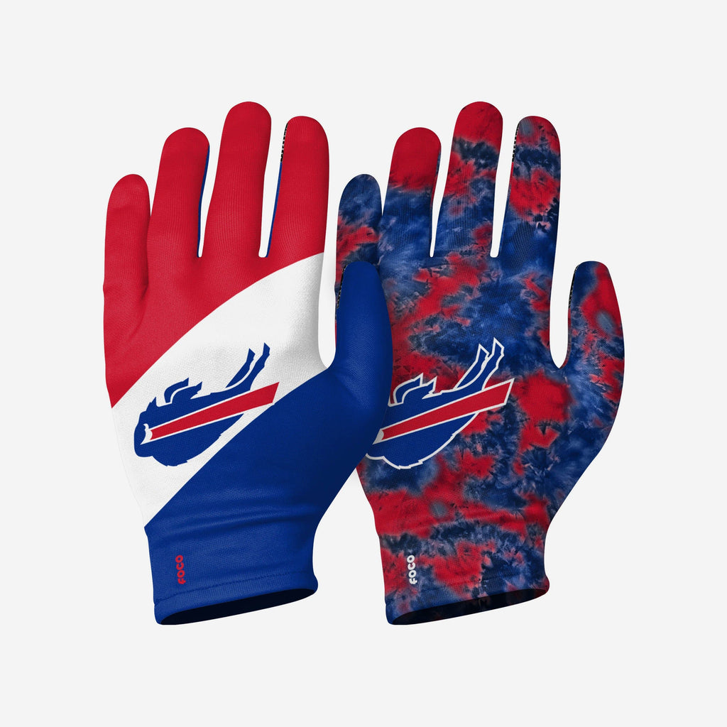 Buffalo Bills 2 Pack Reusable Stretch Gloves FOCO S/M - FOCO.com