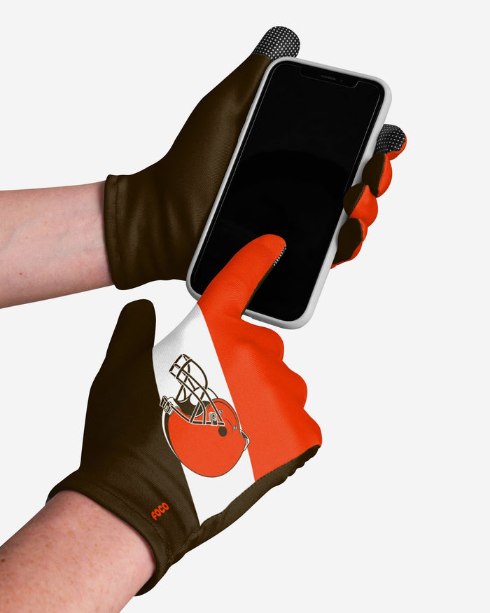 Cleveland Browns 2 Pack Reusable Stretch Gloves FOCO - FOCO.com