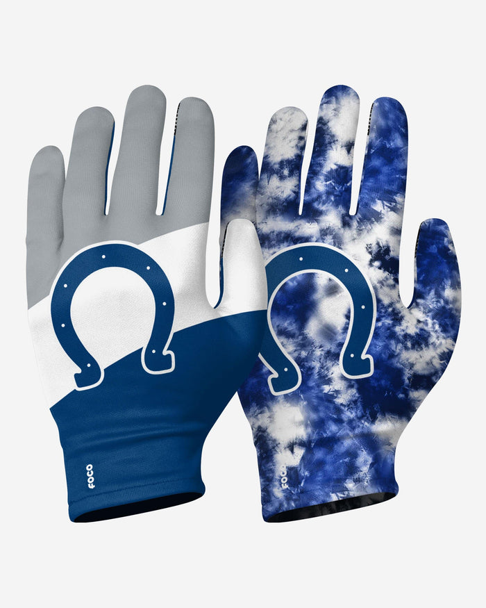 Indianapolis Colts 2 Pack Reusable Stretch Gloves FOCO S/M - FOCO.com