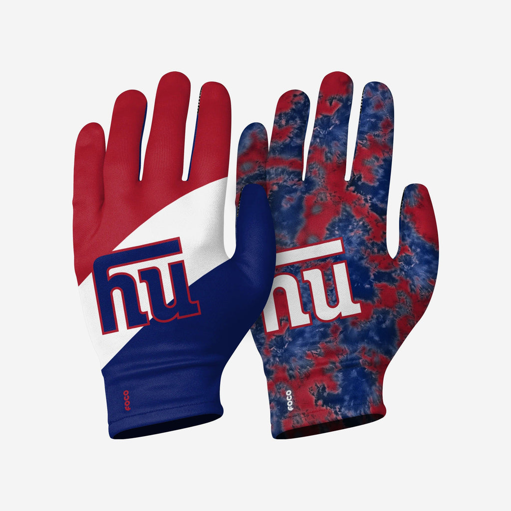 New York Giants 2 Pack Reusable Stretch Gloves FOCO S/M - FOCO.com