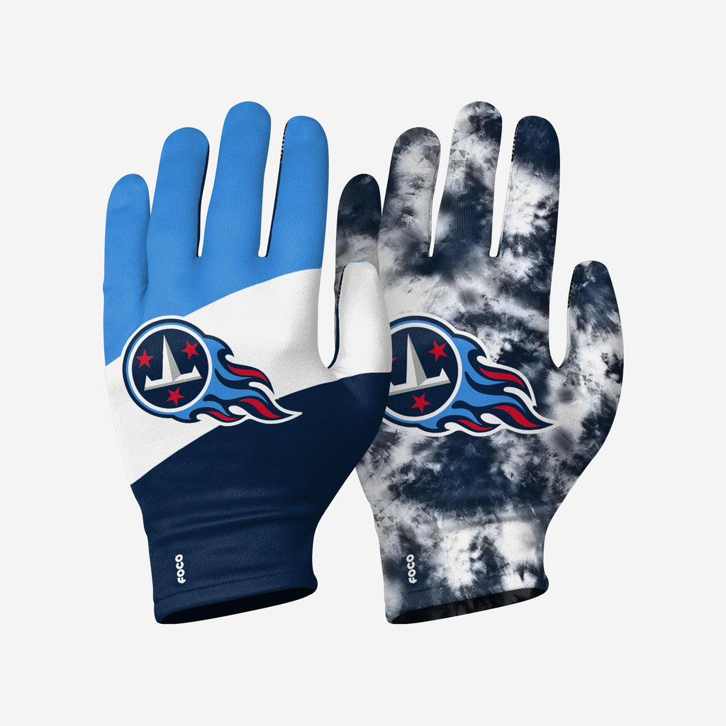 Tennessee Titans 2 Pack Reusable Stretch Gloves FOCO S/M - FOCO.com