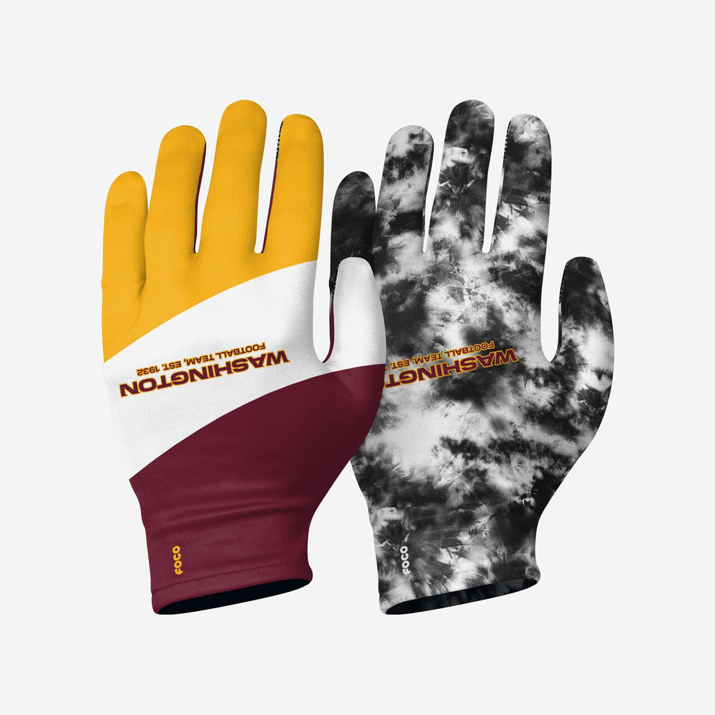 Washington Commanders 2 Pack Reusable Stretch Gloves FOCO S/M - FOCO.com