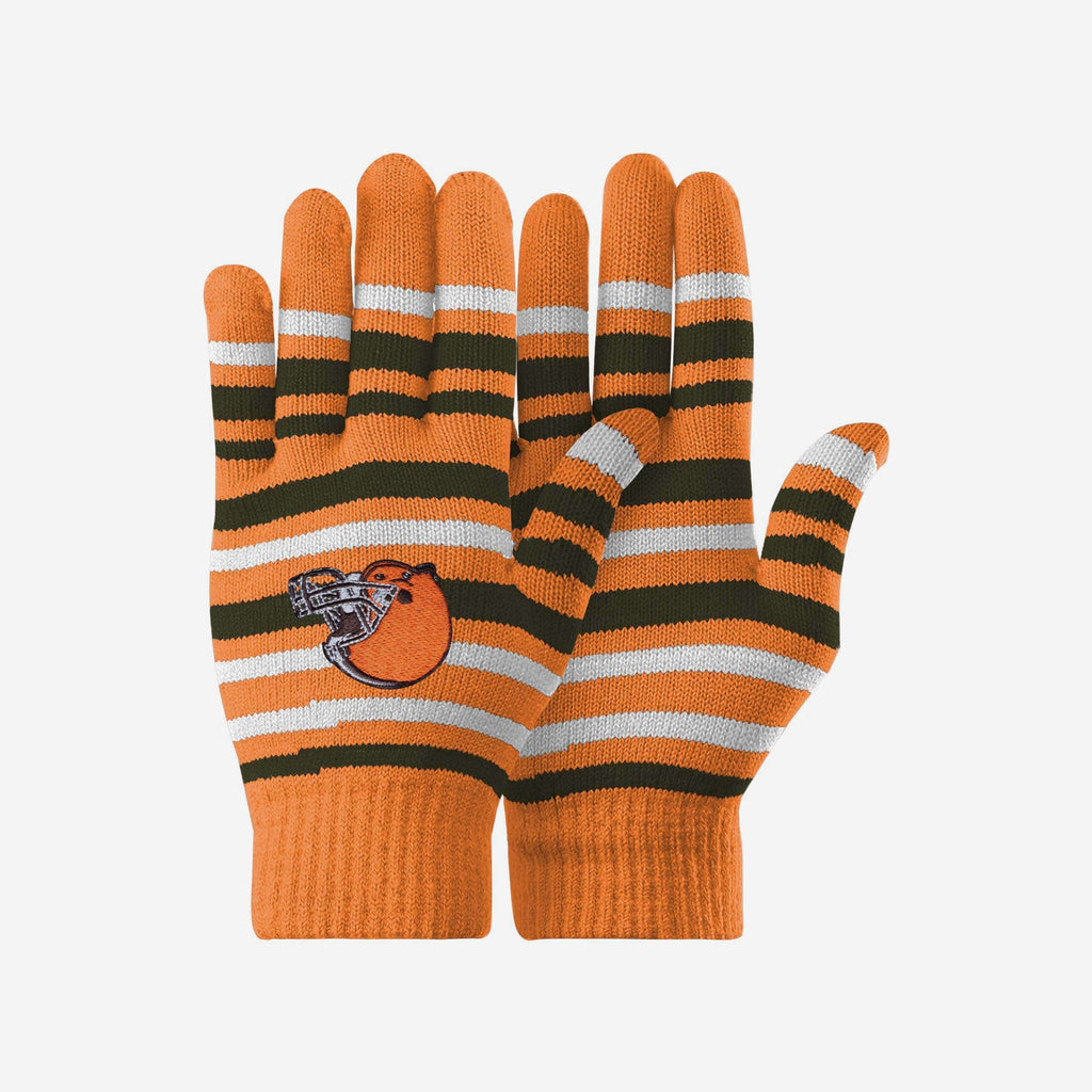 Cleveland Browns Stripe Finger Stretch Glove FOCO - FOCO.com