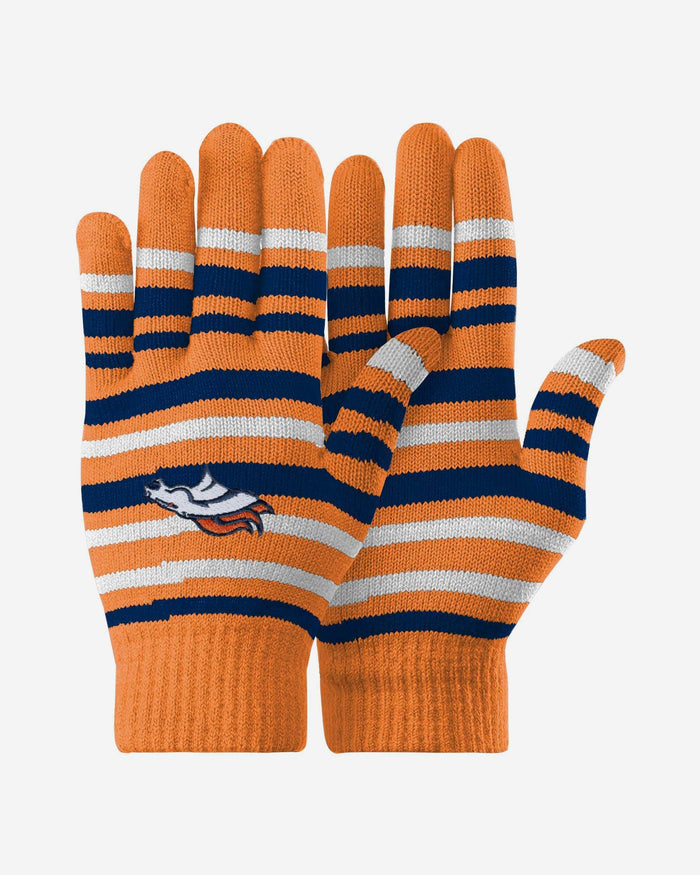 Denver Broncos Stripe Finger Stretch Glove FOCO - FOCO.com