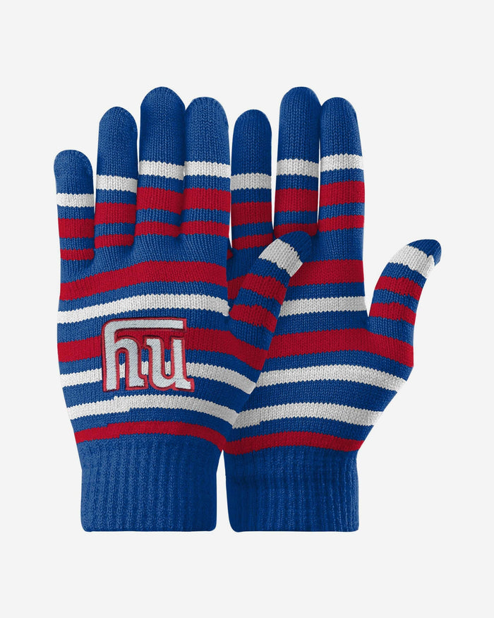 New York Giants Stripe Finger Stretch Glove FOCO - FOCO.com