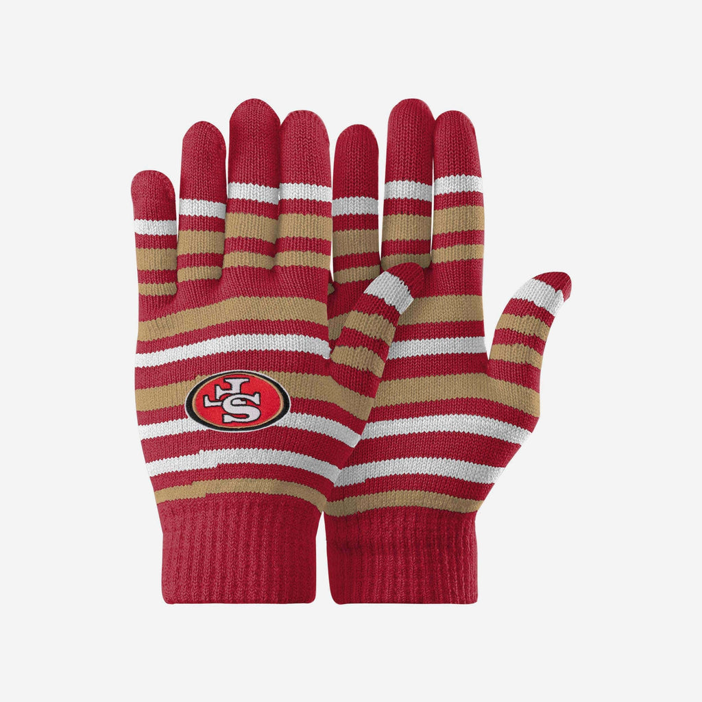 San Francisco 49ers Stripe Finger Stretch Glove FOCO - FOCO.com