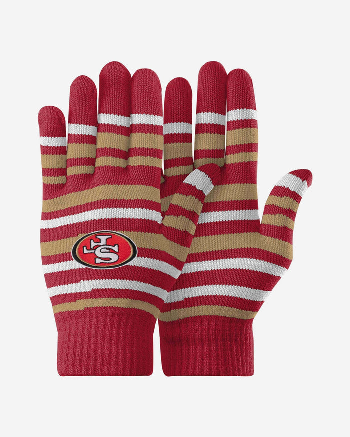 San Francisco 49ers Stripe Finger Stretch Glove FOCO - FOCO.com