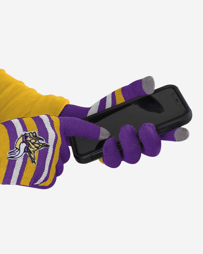 Minnesota Vikings Stretch Gloves FOCO - FOCO.com