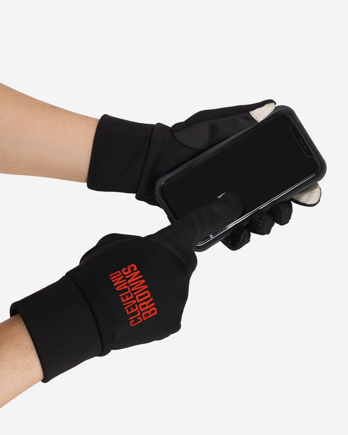 Cleveland Browns Wordmark Neoprene Texting Gloves FOCO - FOCO.com