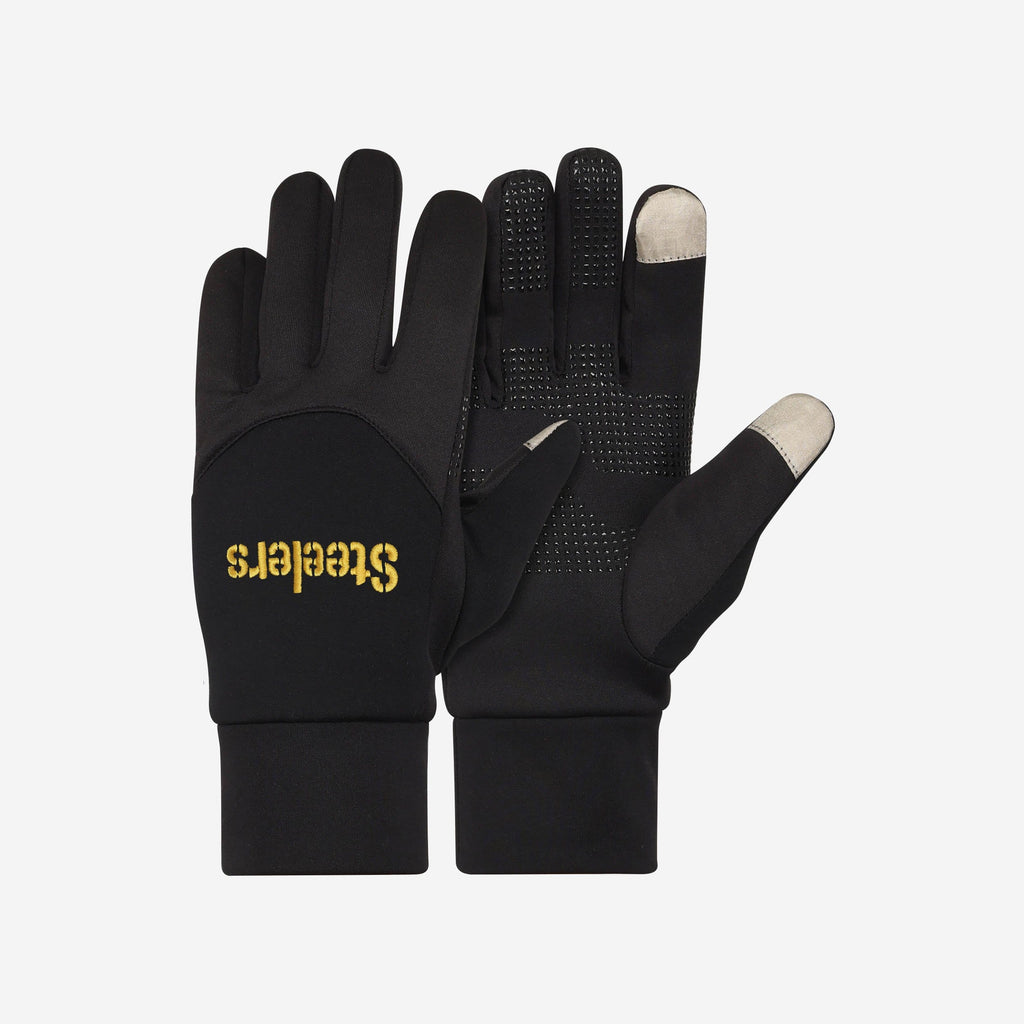 Pittsburgh Steelers Wordmark Neoprene Texting Gloves FOCO - FOCO.com