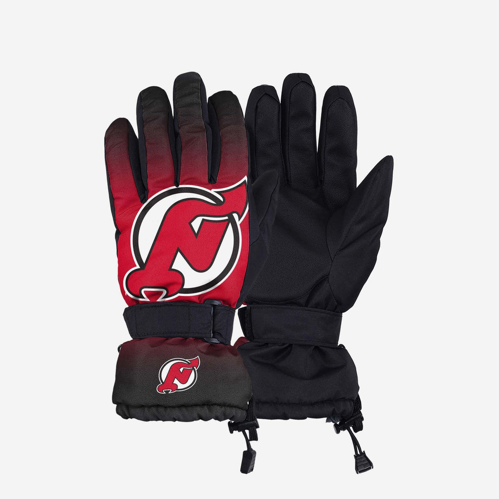 New Jersey Devils Gradient Big Logo Insulated Gloves FOCO S/M - FOCO.com