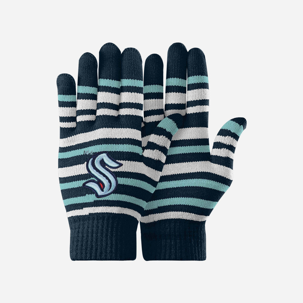 Seattle Kraken Stripe Finger Stretch Glove FOCO - FOCO.com