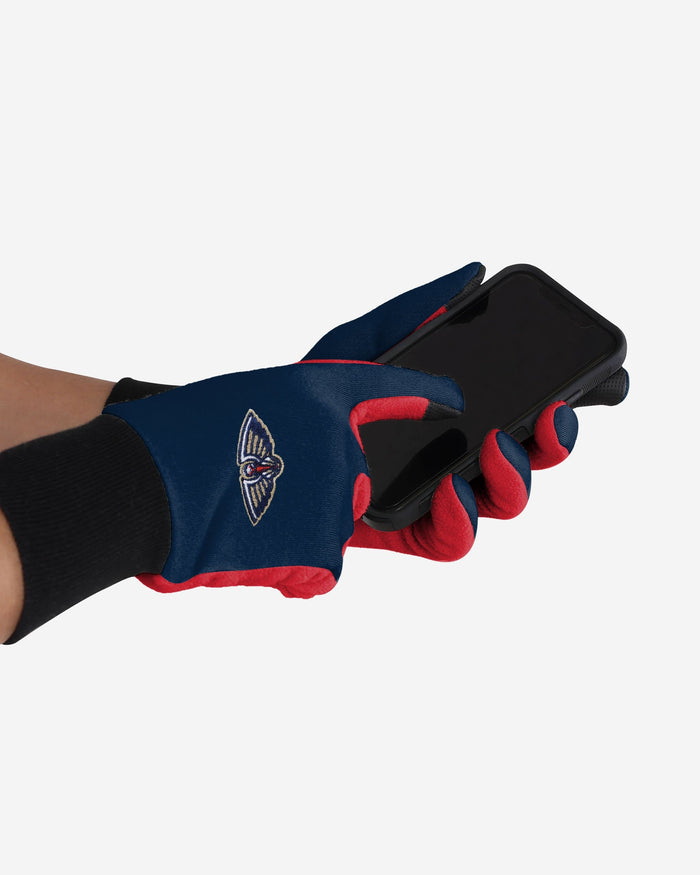 New Orleans Pelicans Colored Texting Utility Gloves FOCO - FOCO.com