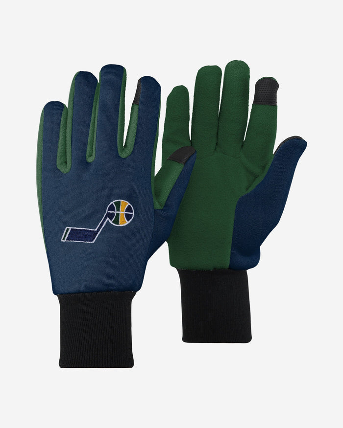 Utah Jazz Colored Texting Utility Gloves FOCO - FOCO.com