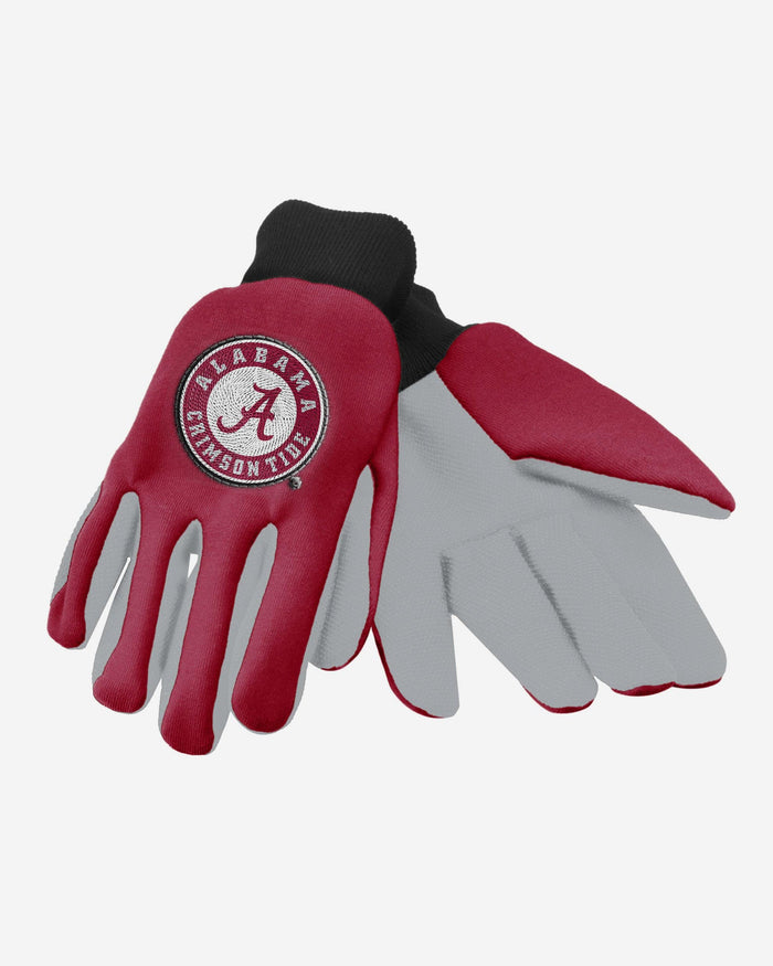 Alabama Crimson Tide Colored Palm Utility Gloves FOCO - FOCO.com