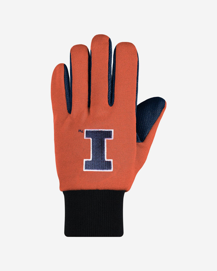 Illinois Fighting Illini Colored Palm Utility Gloves FOCO - FOCO.com