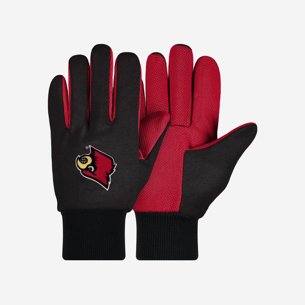 Louisville Cardinals Colored Palm Utility Gloves FOCO - FOCO.com