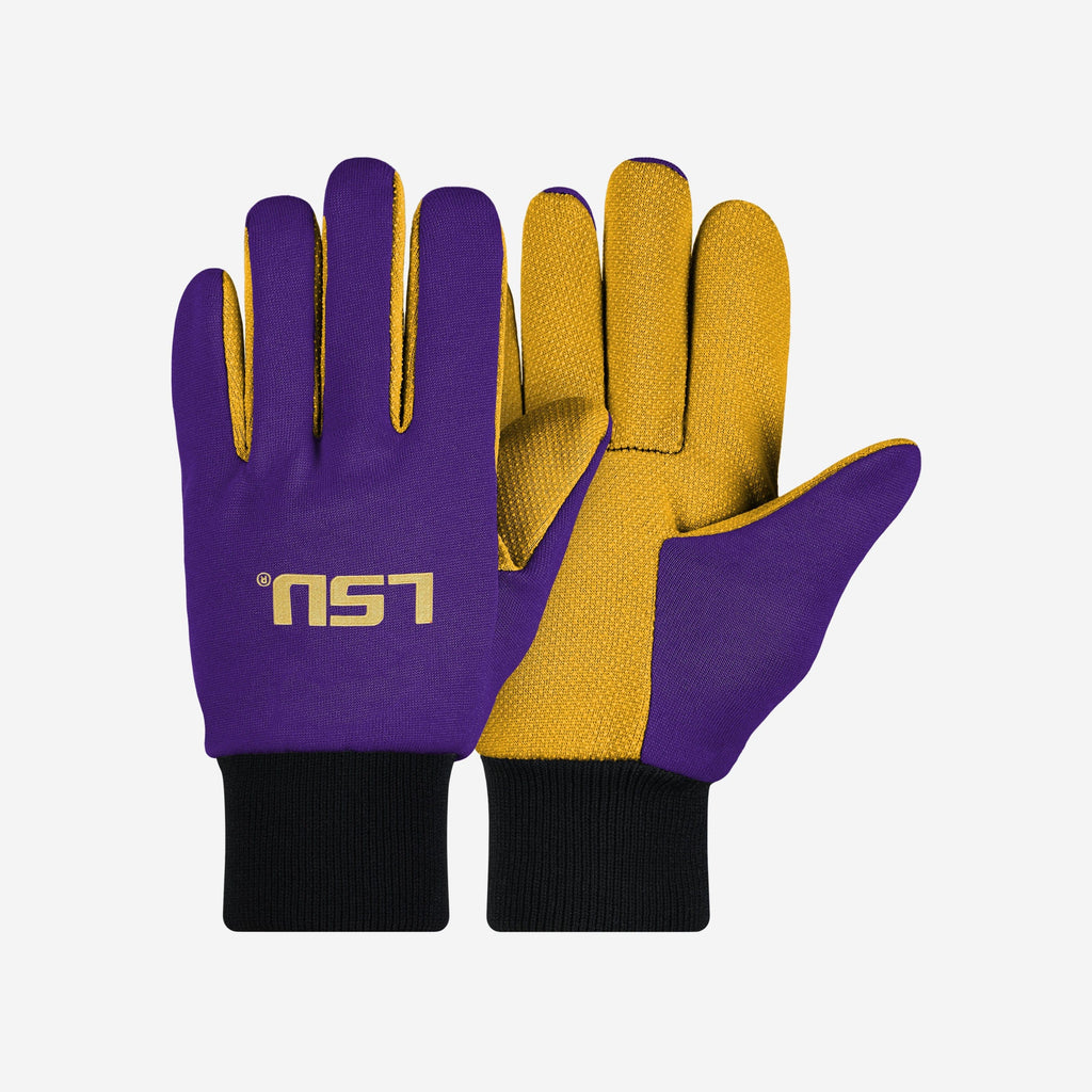 LSU Tigers Colored Palm Utility Gloves FOCO - FOCO.com