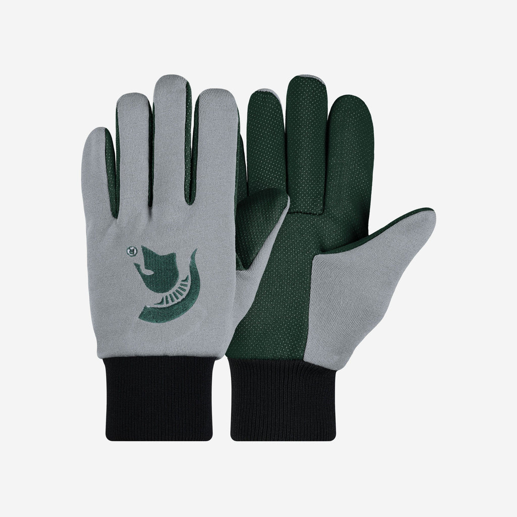 Michigan State Spartans Colored Palm Utility Gloves FOCO - FOCO.com