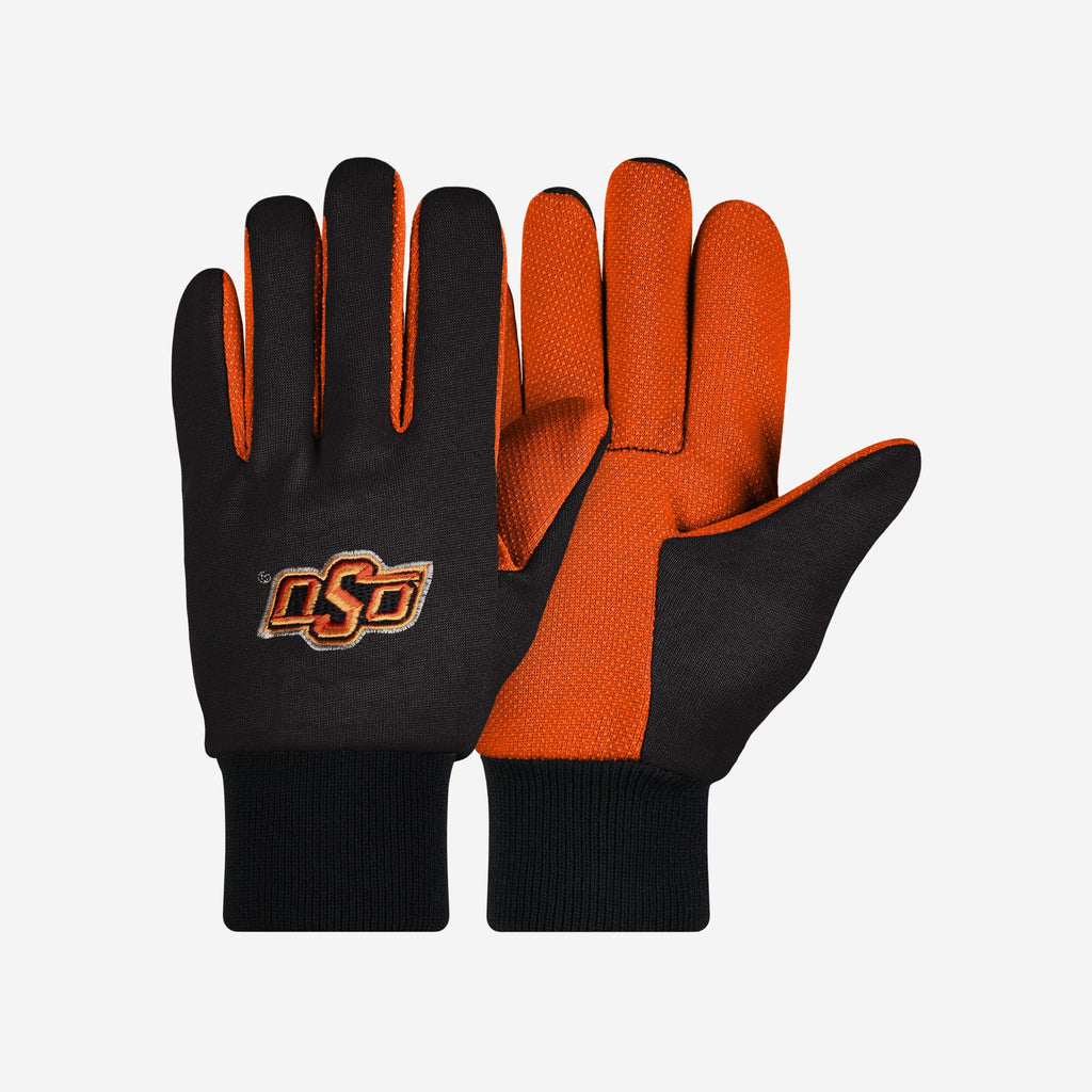 Oklahoma State Cowboys Colored Palm Utility Gloves FOCO - FOCO.com