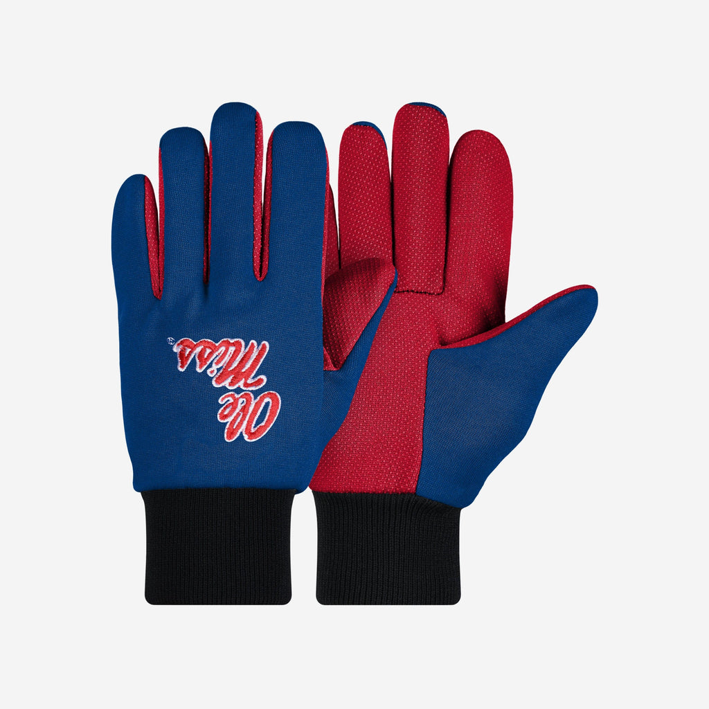 Ole Miss Rebels Colored Palm Utility Gloves FOCO - FOCO.com