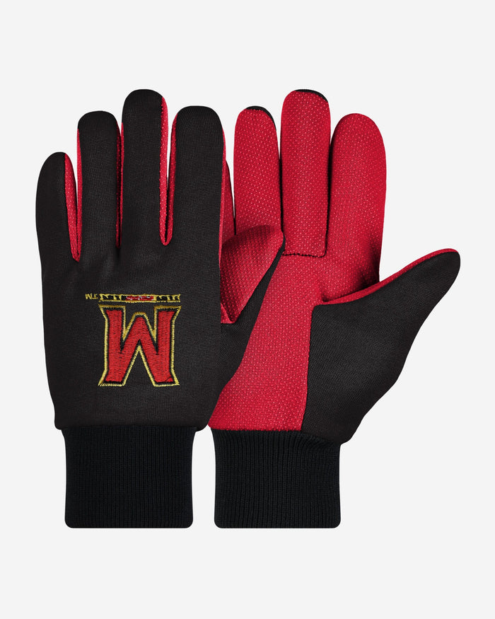 Maryland Terrapins Colored Palm Utility Gloves FOCO - FOCO.com