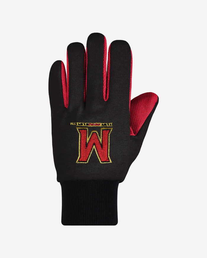 Maryland Terrapins Colored Palm Utility Gloves FOCO - FOCO.com