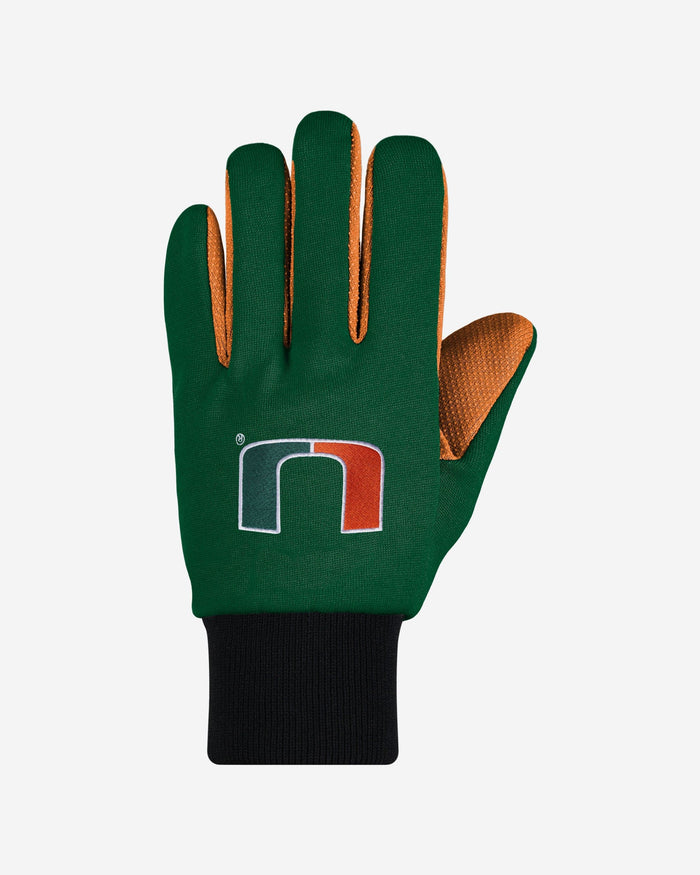 Miami Hurricanes Colored Palm Utility Gloves FOCO - FOCO.com