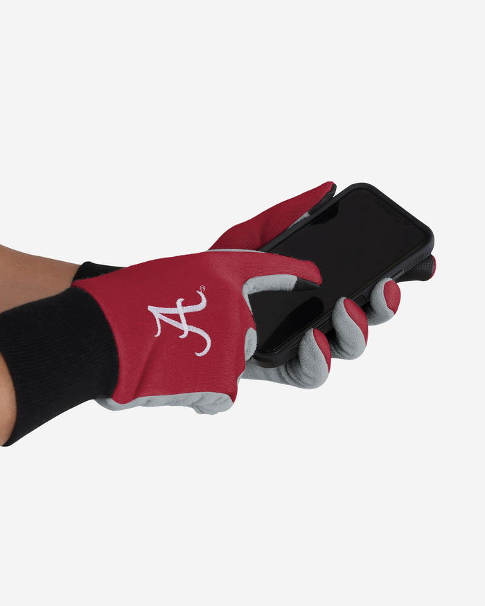 Alabama Crimson Tide Colored Texting Utility Gloves FOCO - FOCO.com