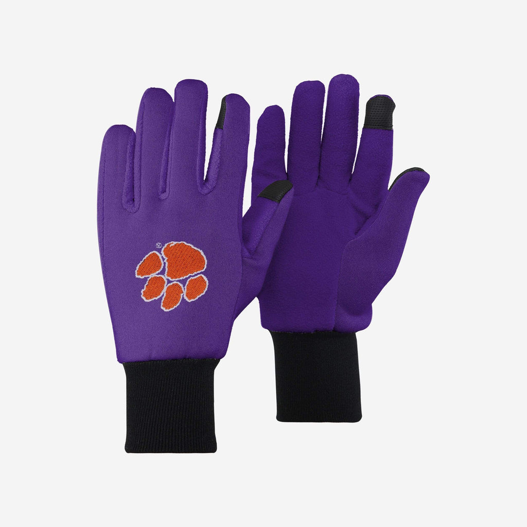 Clemson Tigers Colored Texting Utility Gloves FOCO - FOCO.com