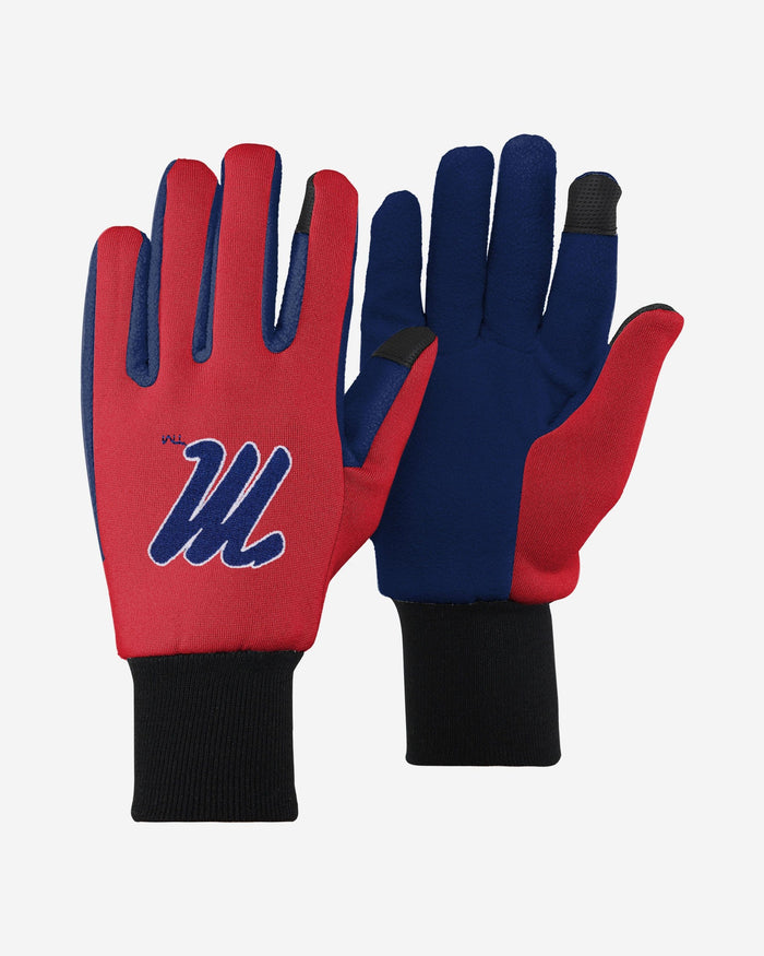 Ole Miss Rebels Colored Texting Utility Gloves FOCO - FOCO.com